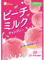 ライオン菓子　ピーチミルクキャンディー　590ｃ/ｓ→240ｃ/ｓ限定　100円（税別）　