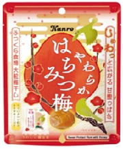 カンロ　やわらかはちみつ梅　169ｃ/ｓ限定　105円（税別）/40ｇ